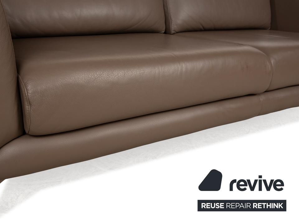 BoConcept Fargo Leder Zweisitzer Braun Sofa Couch – Bild 3