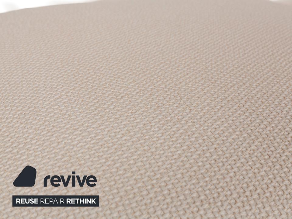 Walter Knoll Grand Suite Stoff Sofa Garnitur Creme Leder – Bild 5