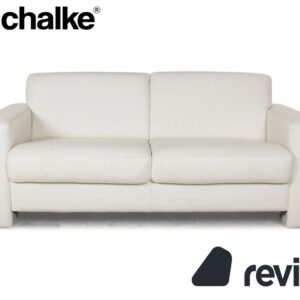Machalke Leder Zweisitzer Weiß Sofa Couch