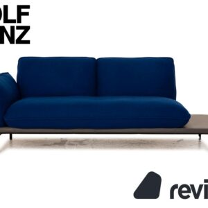 Rolf Benz 515 Addit Stoff Zweisitzer Blau Ledergestell Sofa Couch