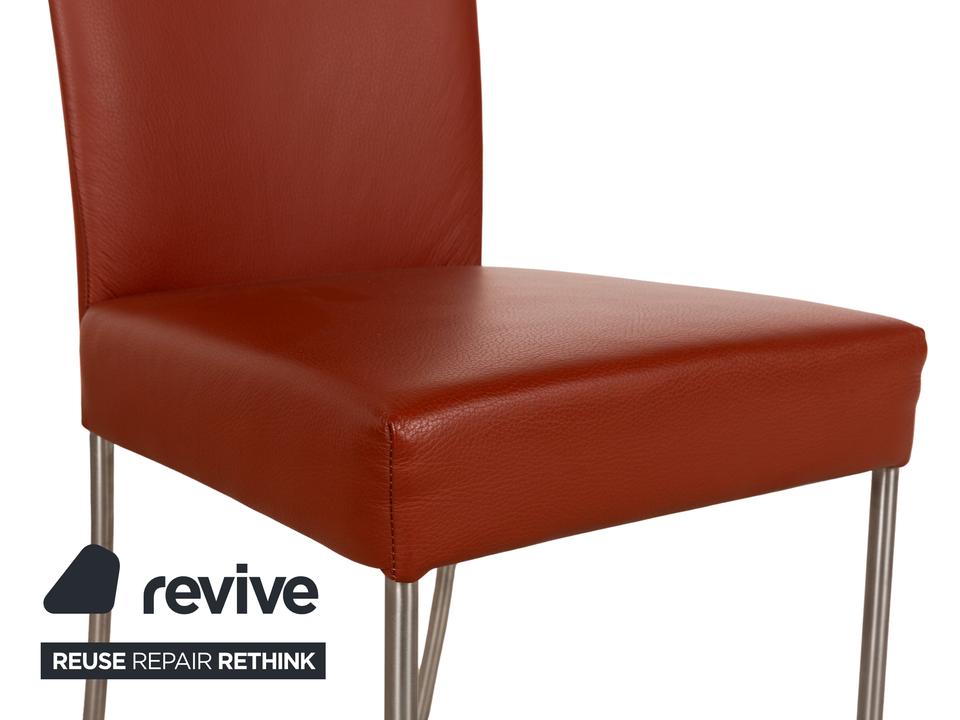 6er Garnitur Contur Penthouse Leder Stuhl Braun – Bild 3