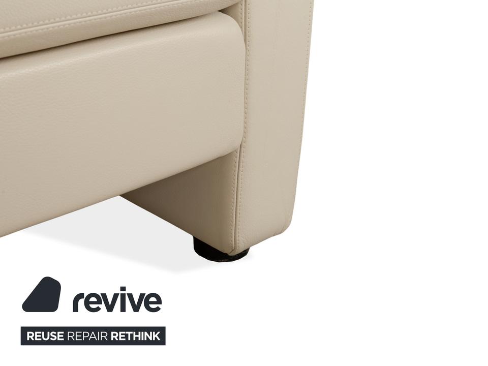 Cor Conseta Leder Zweisitzer Creme Greige Sofa Couch – Bild 4