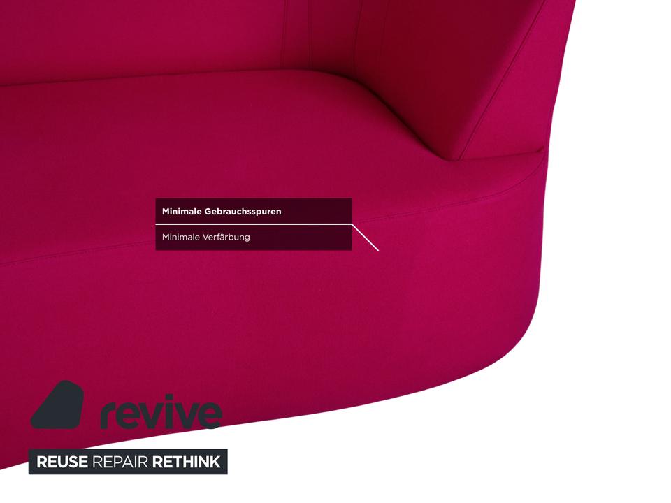 Brühl Powder Stoff Zweisitzer Rosa Pink Magenta Sofa Couch – Bild 7