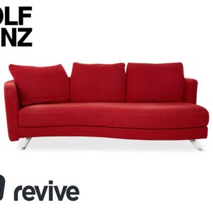 Rolf Benz 2500 Stoff Dreisitzer Rot Sofa Couch