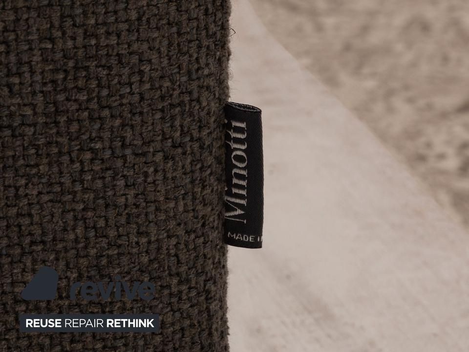 Minotti Moore Stoff Zweisitzer Grau Sofa Couch – Bild 7