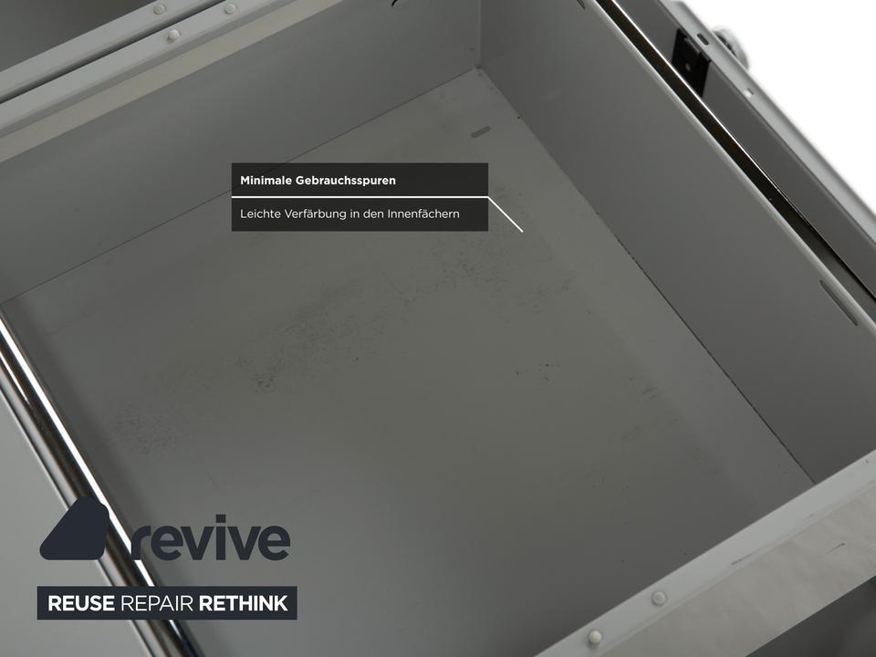 USM Haller Metall Sideboard Hellgrau Hellblau Reinweiß Schublade – Bild 8