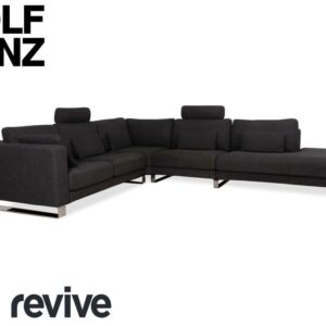 Rolf Benz Ego Stoff Ecksofa Grau Sofa Couch Recamiere links