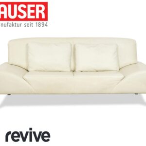 Laauser Leder Zweisitzer Creme Pistazie Sofa Couch