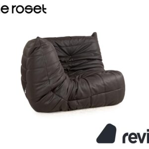 ligne roset Togo veganes Leder Stoff Sessel Schwarz Neubezug ✨
