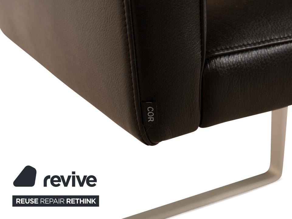 6er Garnitur Cor Quant Leder Stuhl Schwarz – Bild 6