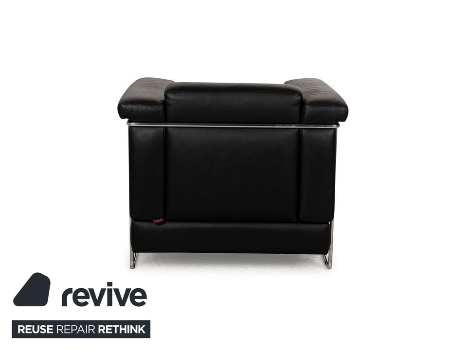 Züco Carat Leder Sessel Schwarz – Bild 9
