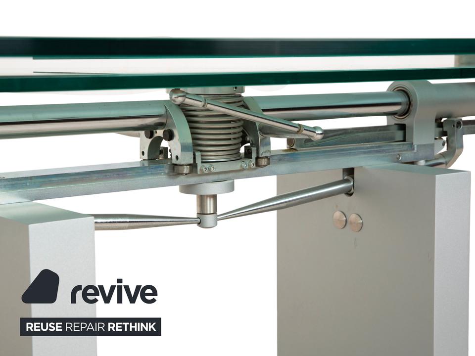 Ronald Schmitt K5000 Glas Esstisch Silber Chrom manuelle Funktion – Bild 8