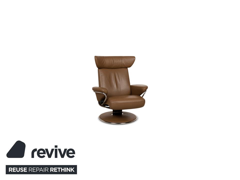 Stressless Jazz M Leder Sessel Braun inkl. Hocker manuelle – Bild 3