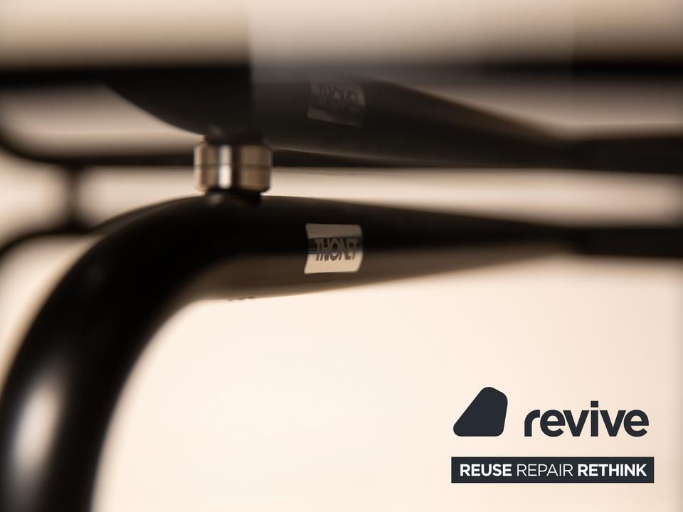 Thonet Glas Couchtisch Schwarz 70 x 70 x 60 cm – Bild 4