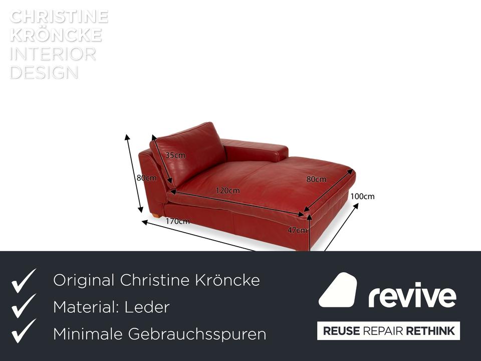 Christine Kröncke Leder Liege Rot – Bild 2