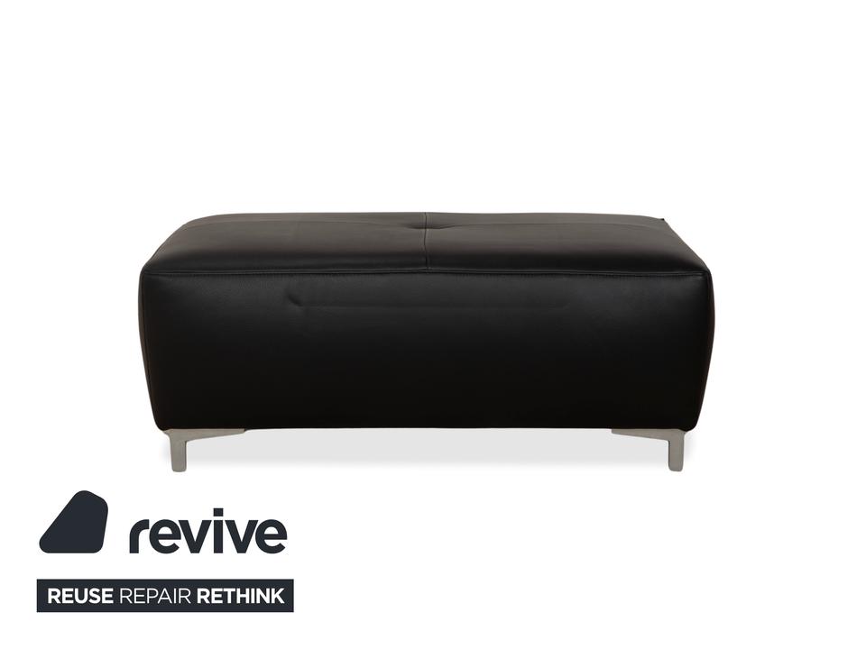 Ewald Schillig Mega Leder Hocker Schwarz – Bild 9