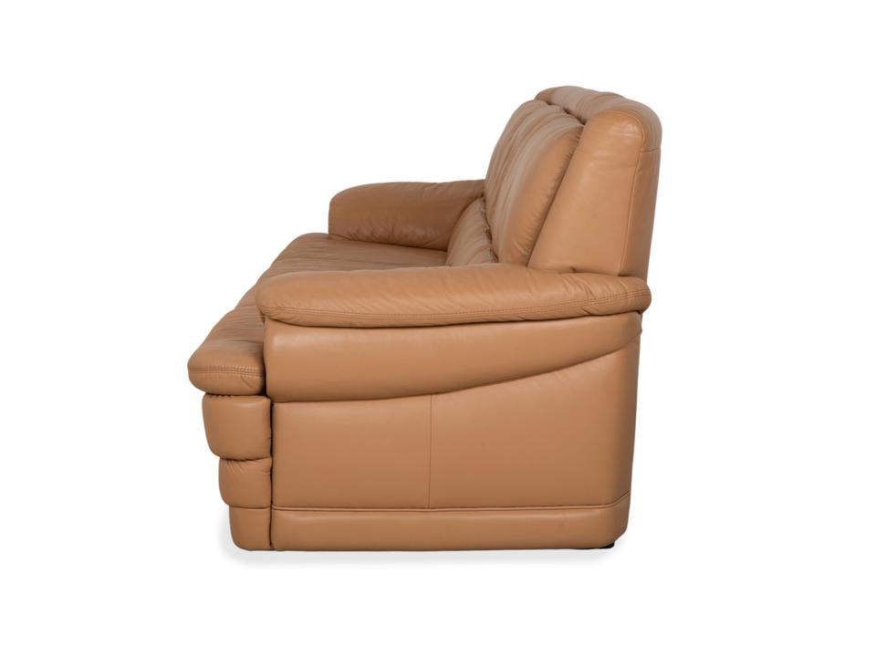 Himolla Leder Viersitzer Braun Beige Sofa Couch – Bild 12