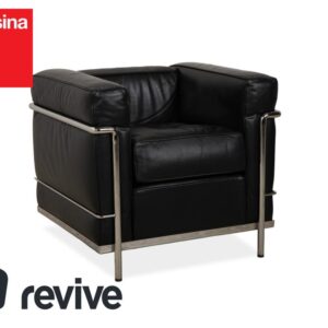 Cassina LC 2 Leder Sessel Schwarz