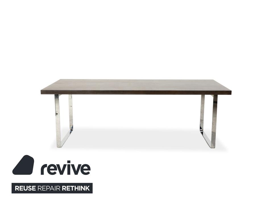 Cor Quant Holz Esstisch Dunkelbraun Chrom – Bild 9