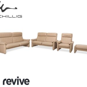 Willi Schillig Ergoline Leder 1x Dreisitzer 1x Zweisitzer 1x