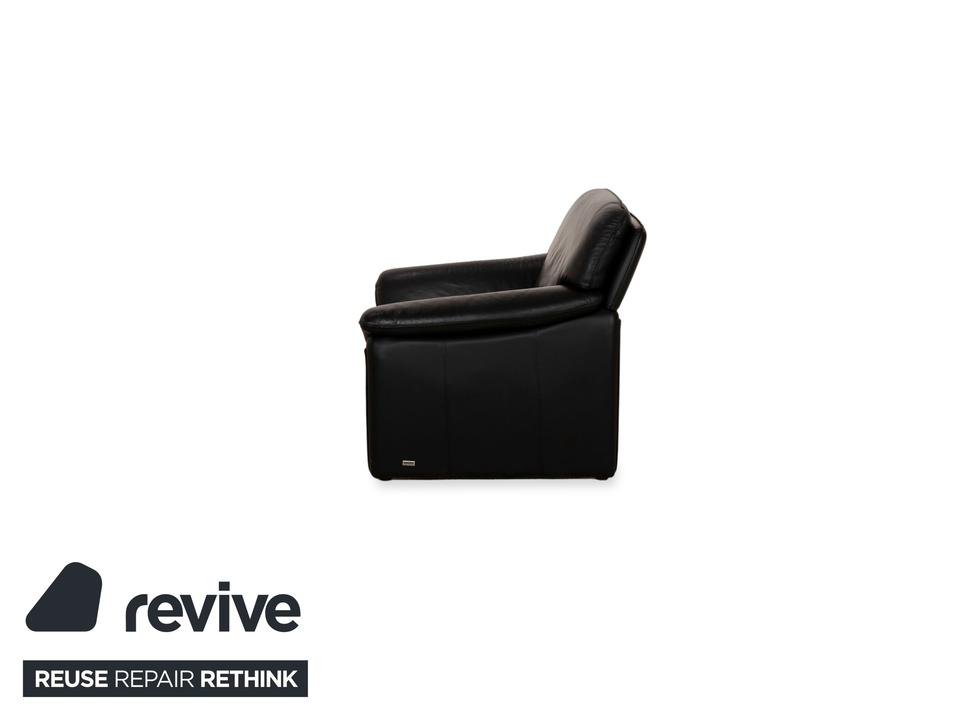 Laauser Atlanta Leder Sessel Schwarz – Bild 10