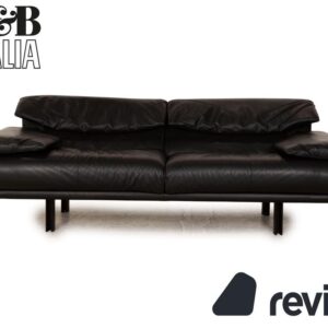 B&B Italia Alanda Leder Dreisitzer Schwarz Sofa Couch manuelle ✨