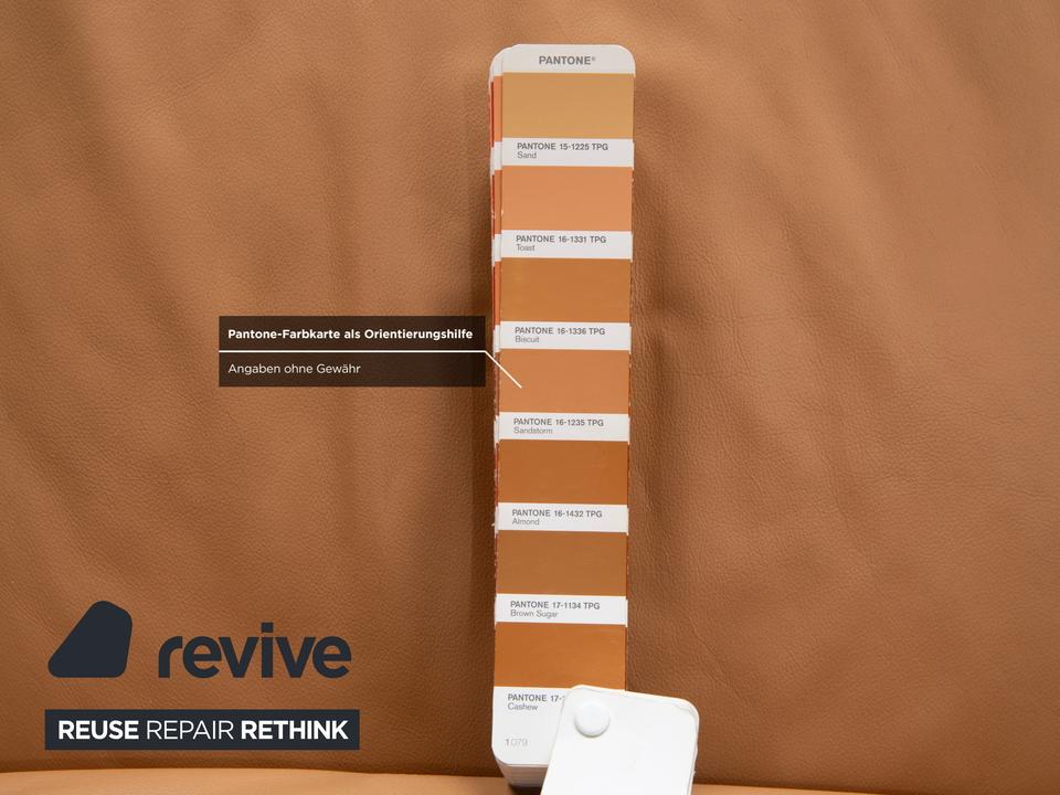 Himolla Leder Viersitzer Braun Beige Sofa Couch – Bild 9