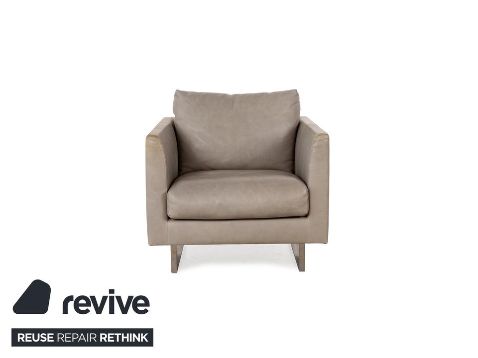 Montis Axel Leder Sessel Grau Greige – Bild 9