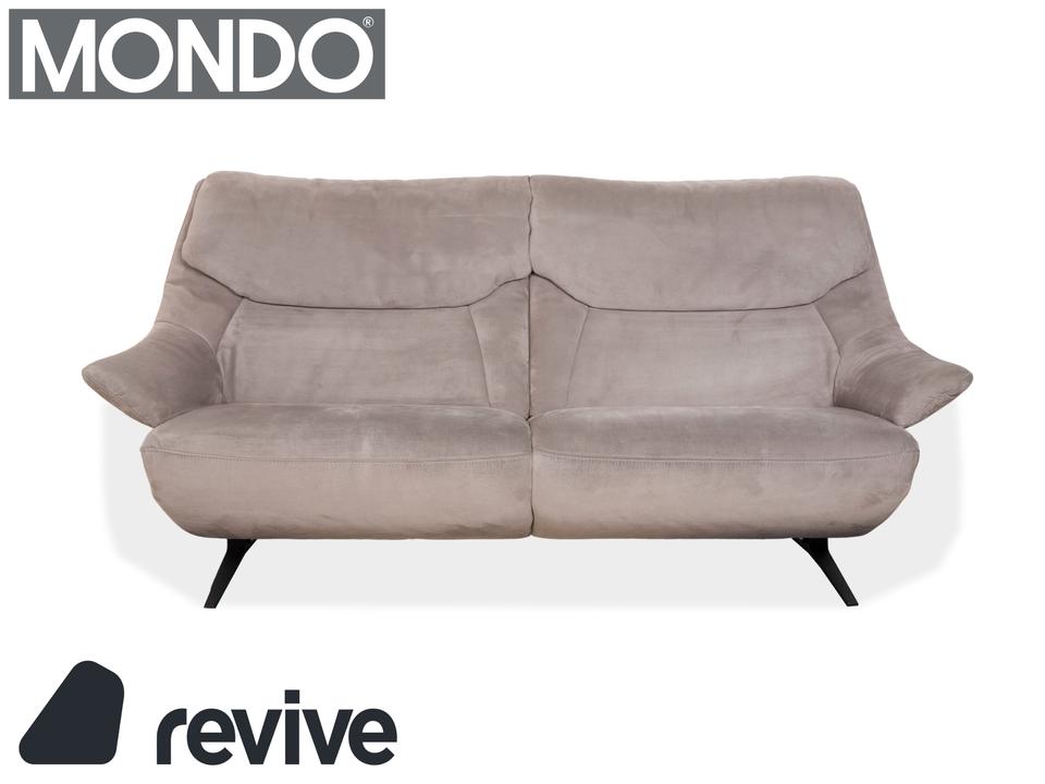Mondo Malu Stoff Zweisitzer Grau Taupe Sofa Couch