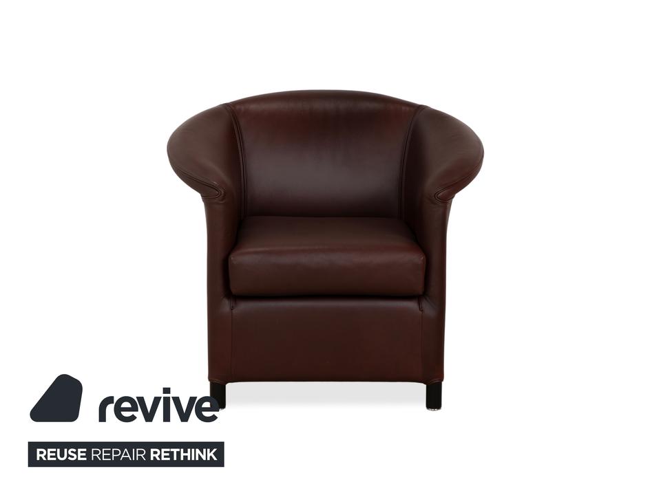 Wittmann Aura XL Leder Sessel Braun Rot – Bild 9