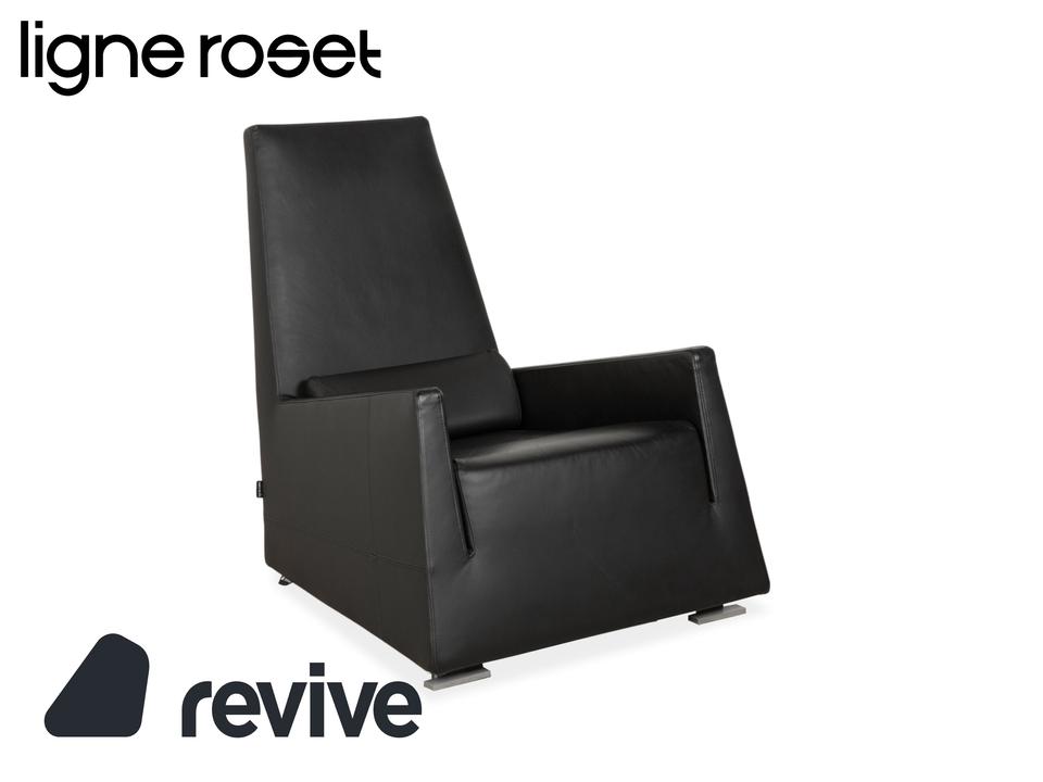 Ligne Roset Jul Leder Sessel Schwarz