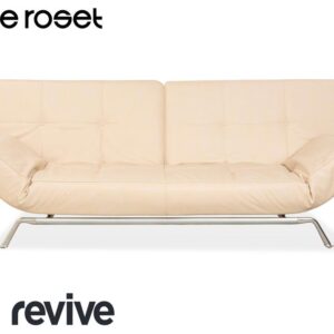 Ligne Roset Smala Dreisitzer Creme Beige veganes Leder manuelle