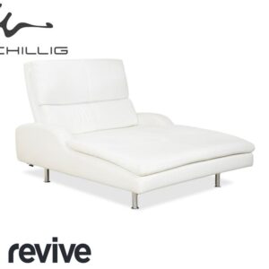 Willi Schillig Leder Liege Creme Weiß