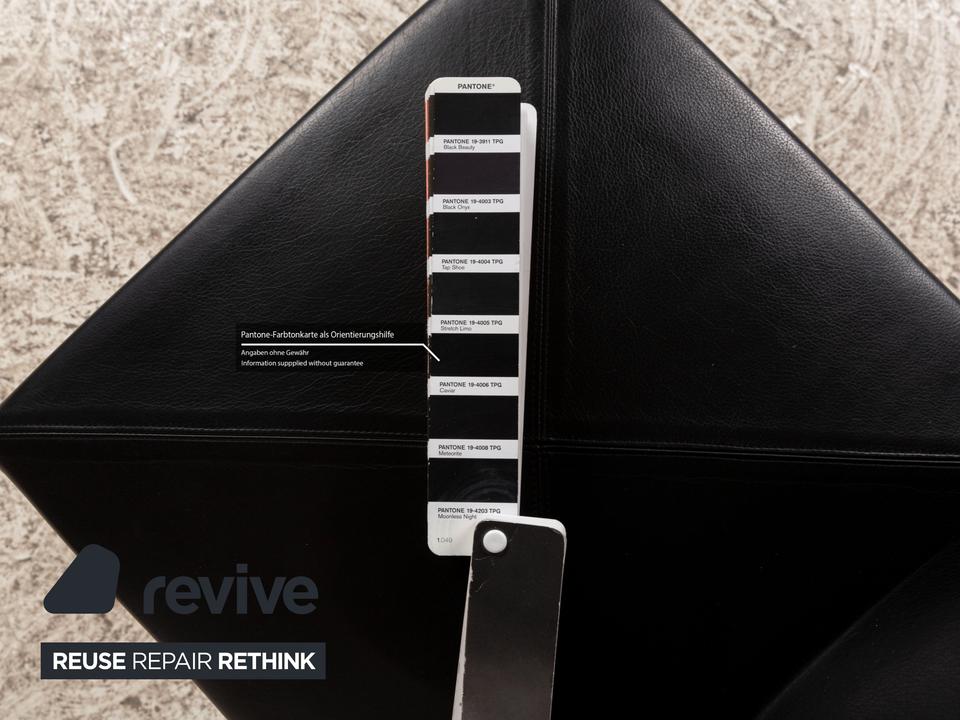 4er Garnitur B&B Italia Arcadia Leder Stuhl Blau Schwarz – Bild 4