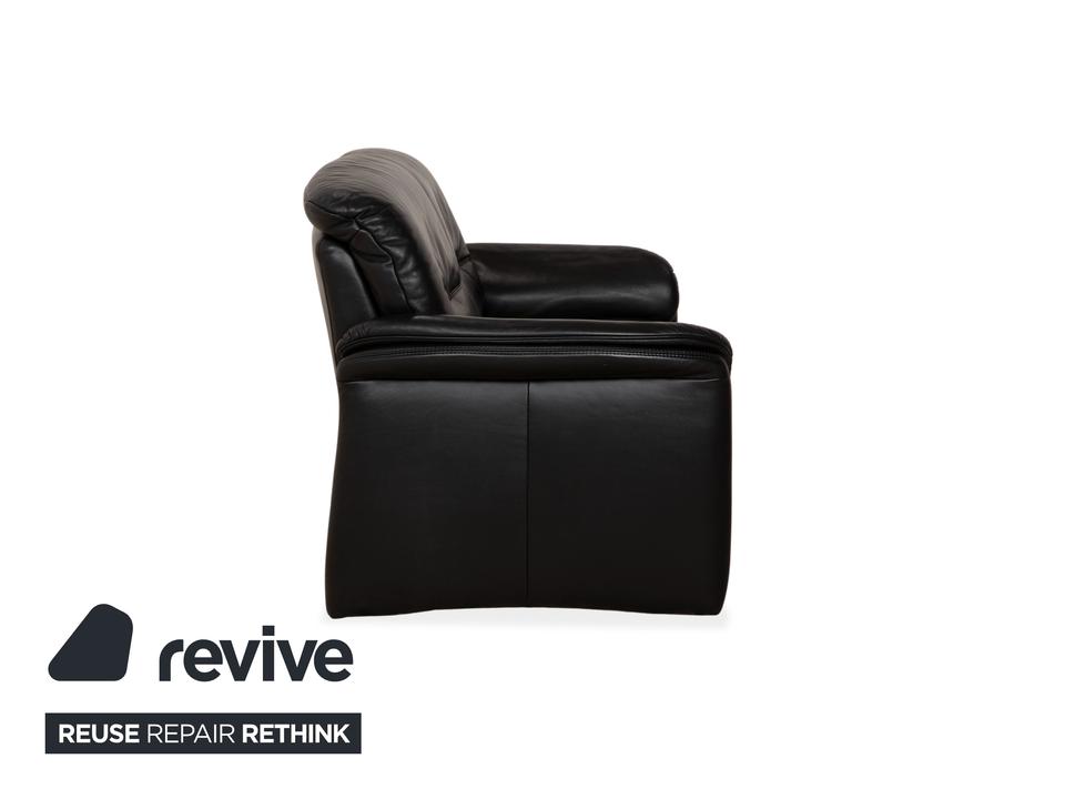 Willi Schillig Leder Zweisitzer Schwarz Sofa Couch – Bild 9
