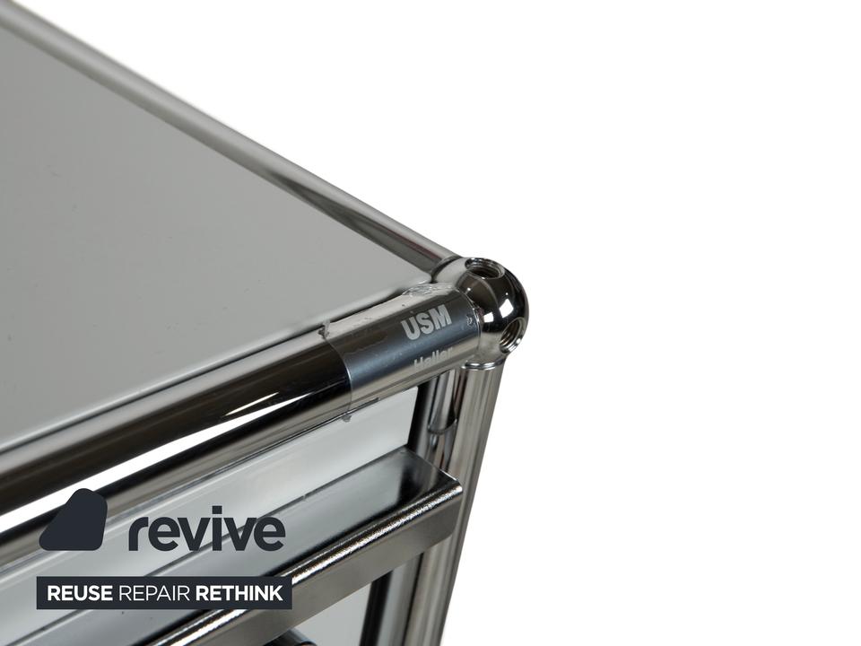 USM Haller Metall Sideboard Hellgrau Hellblau Reinweiß Schublade – Bild 12