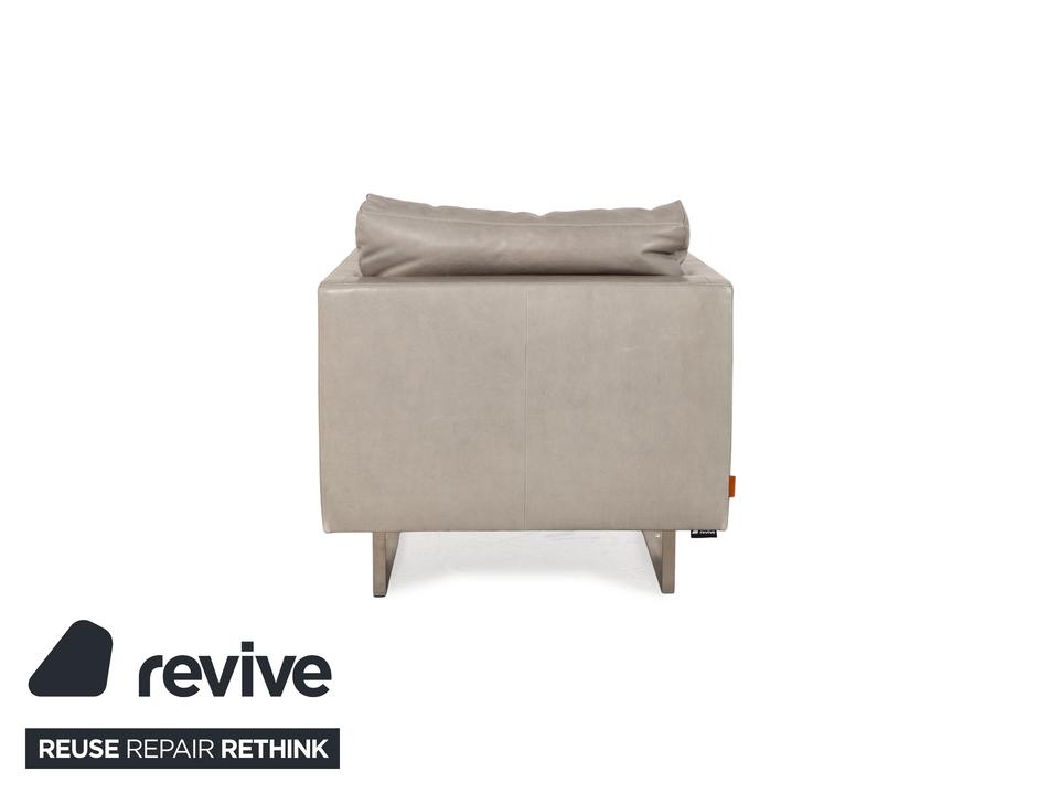 Montis Axel Leder Sessel Garnitur Grau Greige sx Sessel – Bild 11