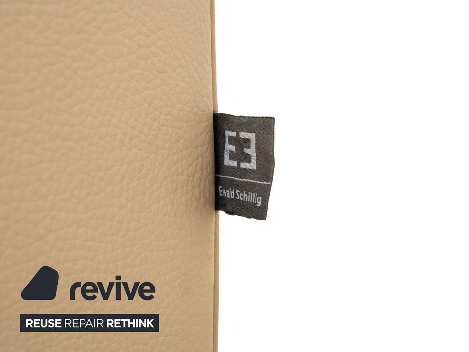 Ewald Schillig Monda Status Leder Ecksofa Récamière links Creme – Bild 10