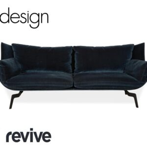 IP Design Loft Stoff Dreisitzer Blau Sofa Couch