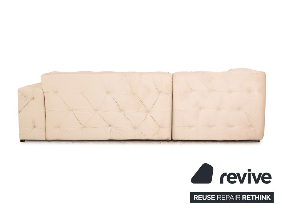 IconX STUDIOS Venus Samt Stoff Dreisitzer Sofa Couch Beige – Bild 7