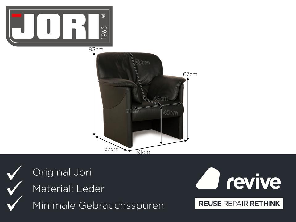 Jori Leder Sessel Dunkelgrün – Bild 2
