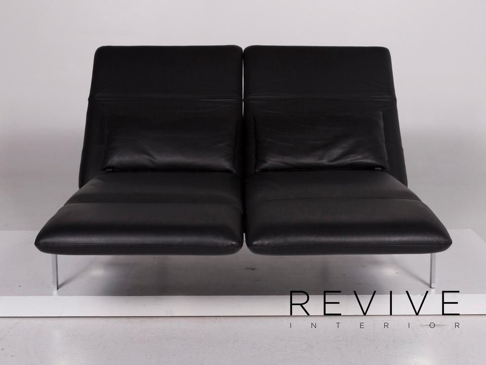Brühl Roro Medium Leder Sofa Schwarz Zweisitzer Couch inkl. ✨ – Bild 5