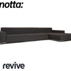 Zanotta Alfa Stoff Ecksofa Grau Sofa Couch