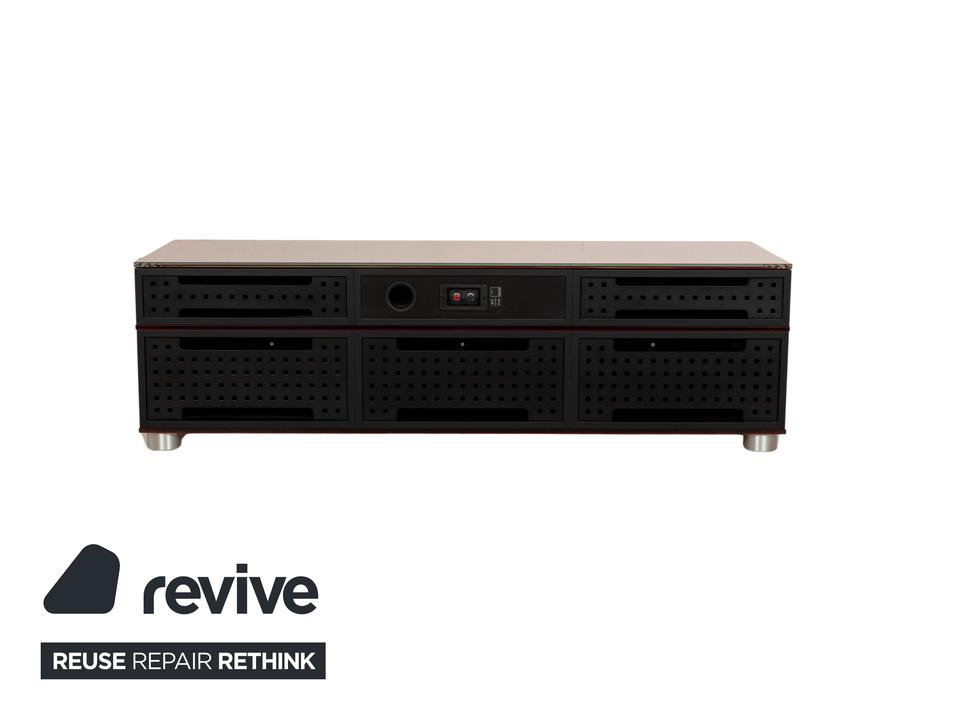 Spectral Holz Sideboard Rot Braun Schwarz Lowboard – Bild 14