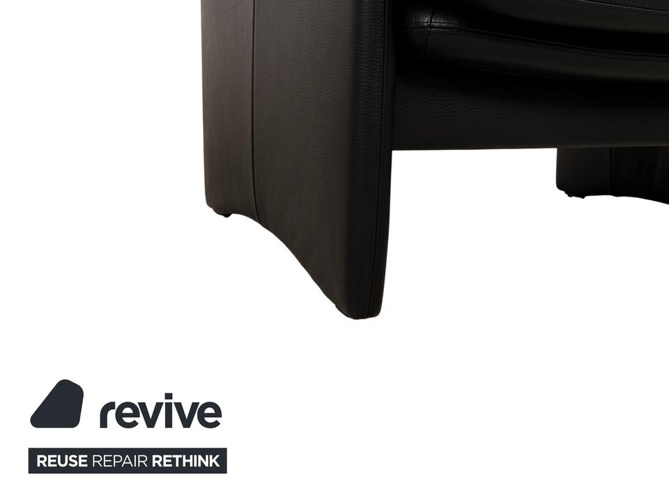 Erpo Chalet Leder Sessel Schwarz – Bild 7