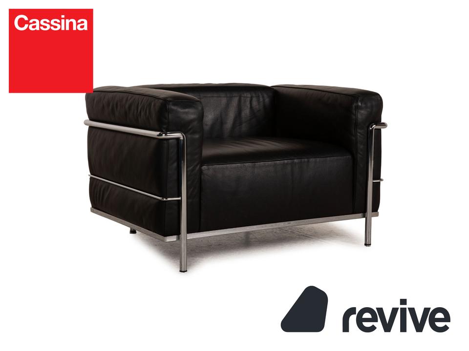 Cassina Le Corbusier LC3 Leder Sessel Schwarz ✨