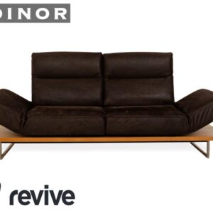 Koinor Assetto Leder Zweisitzer Sofa Couch Braun manuelle
