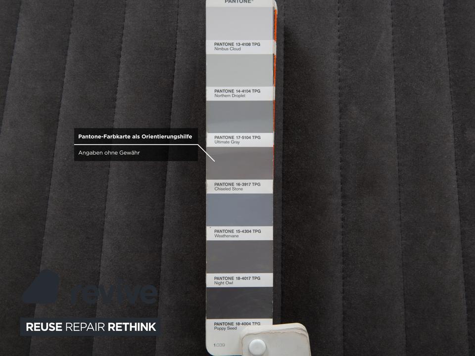 ligne roset Facett Stoff Sessel Hocker Grau – Bild 14