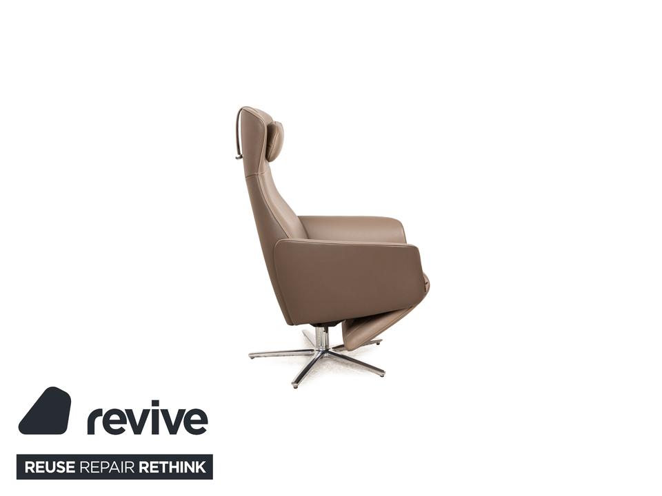 FSM Cleo (FM 0330) Leder Sessel Taupe Grau Braun Relaxsessel – Bild 12