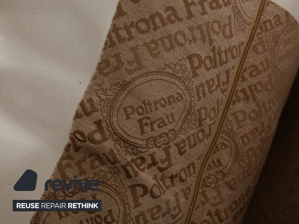 Poltrona Frau Petronio Leder Sofa Garnitur Weiß Sofa Couch – Bild 13